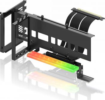 Брекет за вертикален монтаж на GPU EZDIY-FAB ARGB PCIe 4.0 Riser Cable 90°