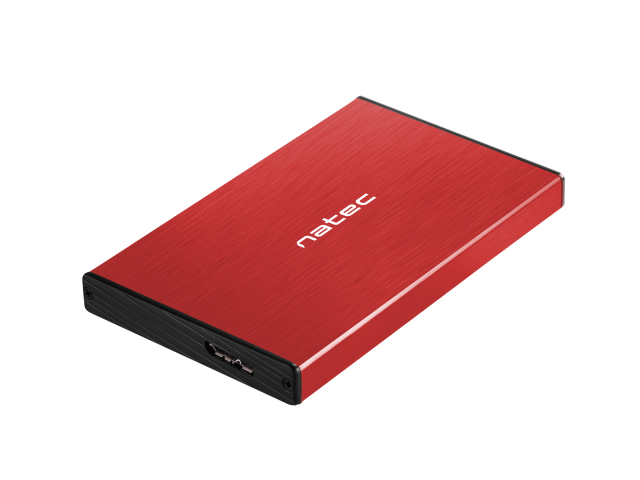 Чекмедже за твърд диск 2,5’’, Natec Rhino Go, USB 3.0, червен 