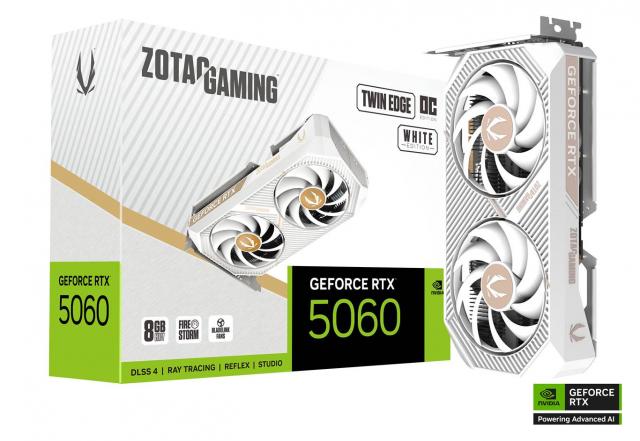 Graphic card ZOTAC GAMING RTX 5060 Twin Edge OC White Edition 8GB GDDR7 