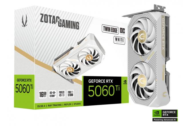 Graphic card ZOTAC GAMING RTX 5060 TI Twin Edge OC White Edition 16GB GDDR7 