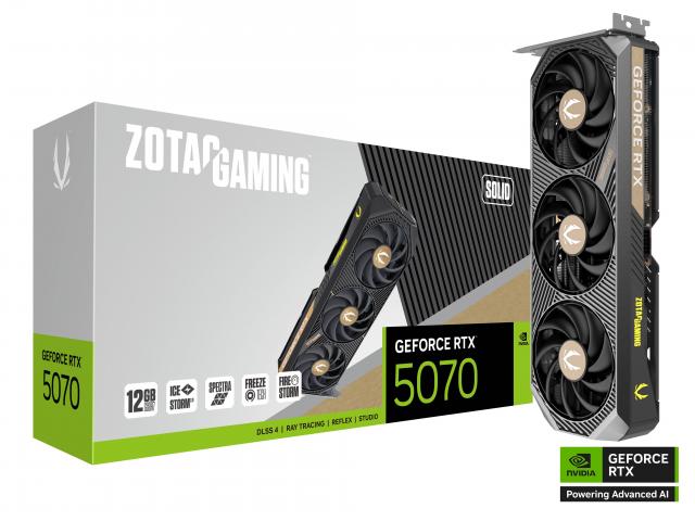 Graphic card ZOTAC GAMING RTX 5070 Solid 12GB GDDR7 