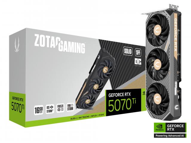 Graphic card ZOTAC GAMING RTX 5070 TI Solid SFF OC 16GB GDDR7 