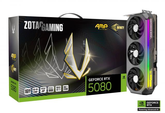 Graphic card ZOTAC GAMING RTX 5080 AMP Extreme Infinity 16GB GDDR7 