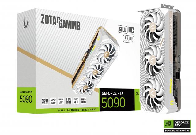 Graphic card ZOTAC GAMING RTX 5090 SOLID OC White Edition 32GB GDDR7 